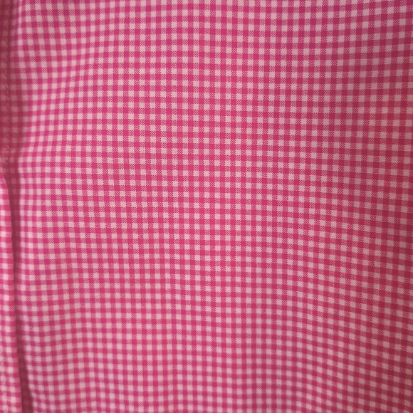 Chaps Pink and White Long Sleeve Checkered Button Down Shirt Size 1X - Picture 4 of 11